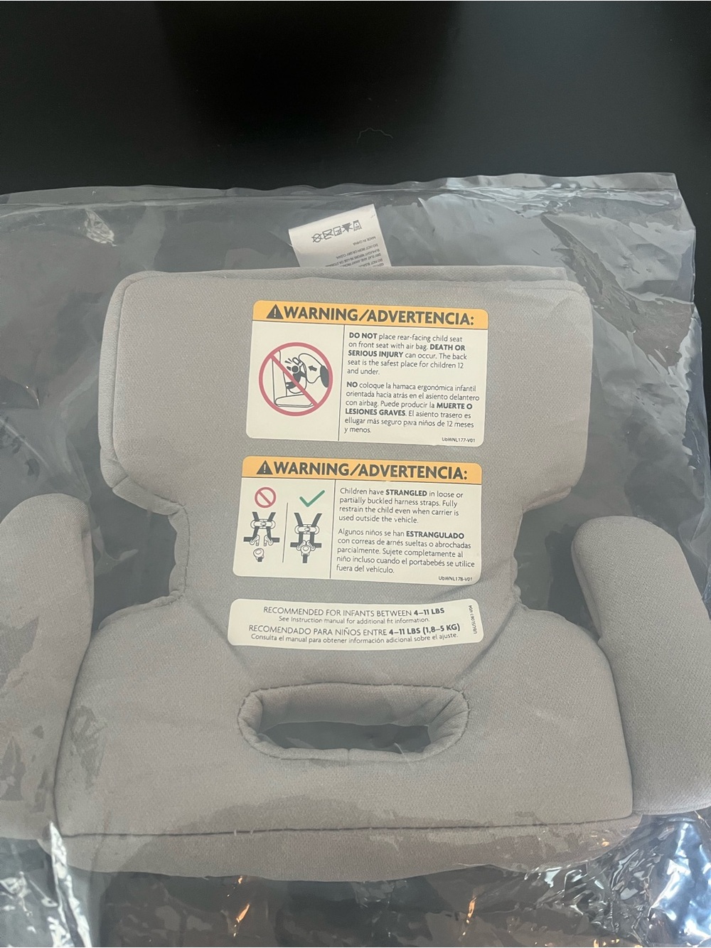 Infant insert for UPPAbaby Mesa car seat